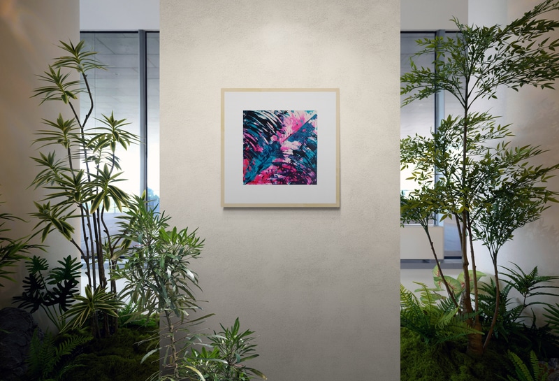 garden in office lobby